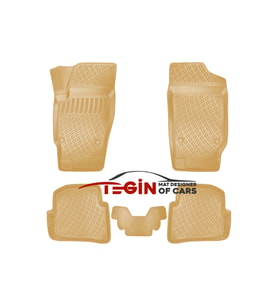 Seat İbiza 2003 3D Havuzlu Paspas Bej (Çok Renkli)