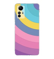 PrintiFy Xiaomi Redmi Note 12S Uyumlu Kamera Korumalı Renk Cümbüşü B Tasarımlı Şeffaf Kılıf