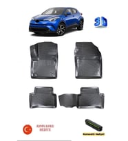 Toyota C-HR 2016-2022 Yılları Arası Uyumlu 3D Havuzlu Paspas ASMA KOKU VE NUMARATÖR HEDİYELİ