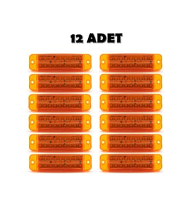 Parmak Led Çift Sıra 12-24 Volt 12 Adet