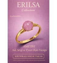 Sertifikalı Aşk Sevgi Uyum Enerji Yüzüğü – Ametist Taşı Ayarlanabilir Gold İnce Balık Kova Burcu (Çok Renkli)