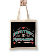 Cute Everything Is Figureoutable Motivational Bez Çanta Uzun Saplı