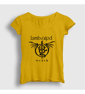 Presmono Kadın Sarı Wrath Lamb Of God T-Shirt 95011tt (Sarı)