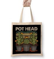 Funny Pot Head Gardening & Plant Pun Bez Çanta Uzun Saplı