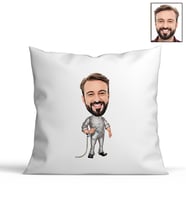 Kişiye Özel Boyacı Tasarımlı Karikatür Yastık 4
