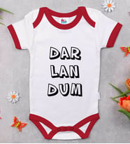 BK Kids Darlandum Tasarımlı Kırmızı Bebek Body Zıbın-2