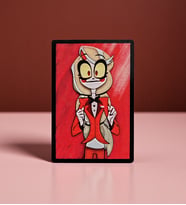 Hazbin Hotel Charlie Morningstar Dekoratif 3D Mini Tablo 6x9 cm Magnetli & Bantlı