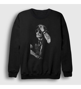 Presmono Unisex Siyah Poster Johnny Depp Sweatshirt 325898tt