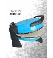 Gözdehome Erato Taşfırınım Doğal Taş Tabanlı Pizza Makinesi Taş Fırın Seti Hediyeli - Açık Mavi