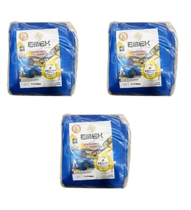 Emek Çadır Kumaşı Branda Tente UV Güneşlik Gölgelik Koruma Yağmur Su Geçirmez - 3x5 Metre - 3 Paket