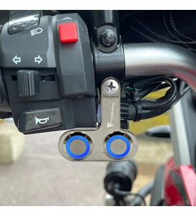 Universal Motosiklet Açma Kapama Düğmesi Çift Tuşlu Işıklı Gidon Bağlantılı Aç Kapa Tuşu