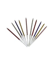 Burgulu Pasta Mumu Karışık Renkli  10 Lu 12 cm