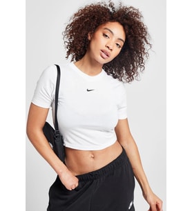 Nike Sportswear Essential Slim Cropped T-Shirt Kadın Slim Fit Crop Tişört Beyaz