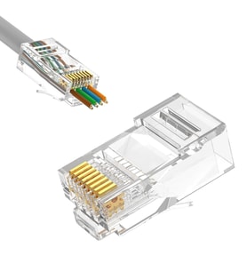 Rose RC-877 EZ45 100 Adet Yeni Nesil Cat6 Jack (Siyah)