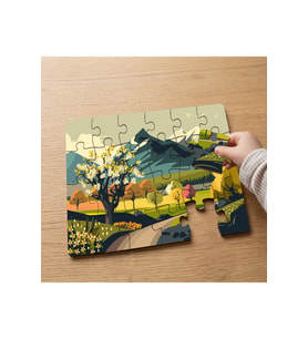 Ormanda Ağaçlar-Doğa Tasarımlı 24 Parça Ahşap Çocuk Puzzle MPK1089