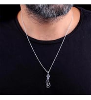 925 Ayar Gümüş Kedi Sembollü Erkek Kolye