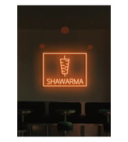 SHAWARMA Yazılı ve Şekilli Neon Tabela
