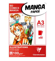 Clairefontaine Manga Markör Blok A3 100 gr 50 yp 