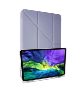 Apple iPad 10.2 (8.nesil) Kılıf Kalemlikli Mars Tablet Kılıfı - Lila