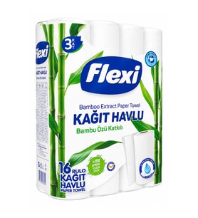 Flexi Kagıt Havlu 3 Katlı 16 Rulo