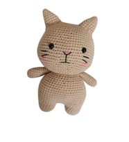 Sütlü Kahve Miniş Pisi Uyku Arkadaşı Amigurumi Organik Oyuncak