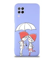Huawei P 40 Lite Uyumlu Lansman Kılıf Aşk Tasarımlı İçi Kadife Kapak-Lila (Şeffaf)