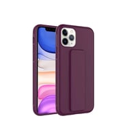 Apple iPhone 11 Pro Uyumlu Kılıf Zore Qstand Kapak (Mürdüm)