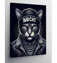 Kanvas Tablo Kötü Kedi