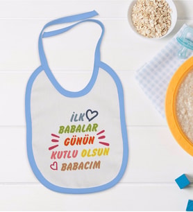 BK Kids Mavi Bebek Mama Önlüğü - Model 11