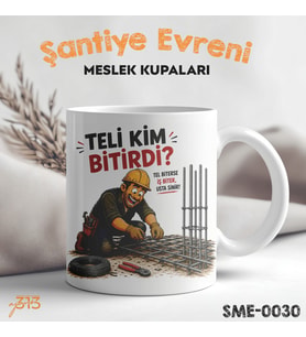 Demirci Ustasına Özel Komik Kupa – Teli Kim Bitirdi Baskılı Seramik Kupa