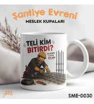 Demirci Ustasına Özel Komik Kupa – Teli Kim Bitirdi Baskılı Seramik Kupa