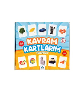 Kavram Kartlarım 64 Kart ile Eğitici Oyun Kartları (Çok Renkli)