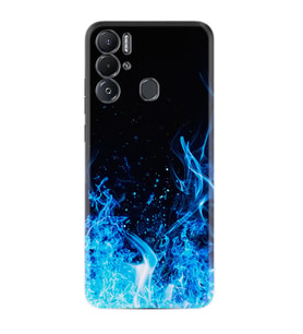 Tecno Pova Neo Kılıf Silikon Desen Özel Seri Blue Fire 1678