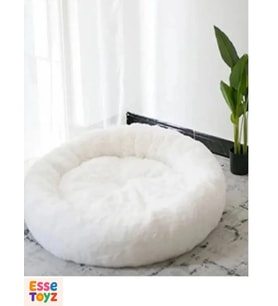 PuffyPet Tüysüz Peluş Yatak – Kedi & Köpek Konfor Minderi