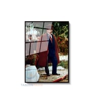Dikey Çerçeveli Cam Cam Ata 006 Modern Ev Dekoru Duvar Sanatı Ev Ofis Tablosu (Siyah)