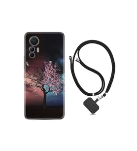 Xiaomi 12 Lite Kılıf Ipli Boyun Askılı Desenli Silikon Heaven Tree 1859