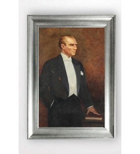 Gümüş Çerçeveli Atatürk Tablo cv618