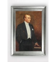 Gümüş Çerçeveli Atatürk Tablo cv618