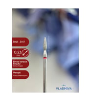 Yumuşak Kırmızı Ateş Elmas Freze Başlığı 0,23 mm
