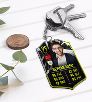 BK Gift Kişiye Özel Ahşap Anahtarlık Futbolcu Kartı-4