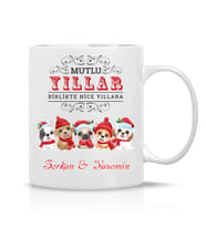 Yılbaşı Hediyesi Yeni yıl Hediyesi Çay Kahve Kupa Bardak-Happy christmas-Mutlu yıllar-2024-004