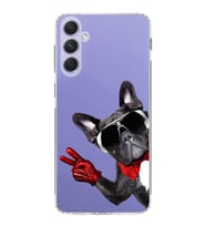 PrintiFy Samsung Galaxy A54 ile Uyumlu 1mm Slim Fit Köpek 2 050e Baskılı Şeffaf  Kılıf