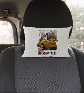 BK Gift Tokyo Route Tasarımlı Dikdörtgen Araç Koltuk Yastığı-1