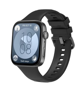 Lexroo Huawei Watch Fit 3 Band Serisi Klasik Kordon Silikon Strap Kayış - Siyah