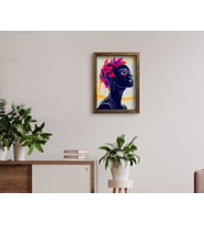 BK Home Doğal Masif Ahşap Çerçeveli Tablo 45x65cm-25