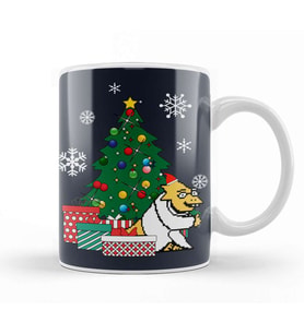Dr Alphys Around The Christmas Tree Undertale Kupa Bardak Porselen