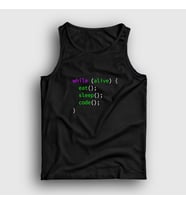 Presmono Unisex Siyah Eat Sleep Code Repeat Developer Yazılımcı Atlet 332123tt