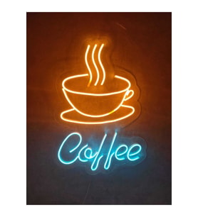 Neon Led Tabela, Dekoratif Duvar Aydınlatması, Modern ve Şık Tasarım (Krem)