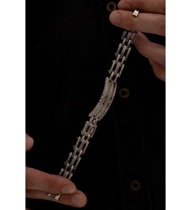 Ottoman Çift Sıra Lüks Model Çelik Erkek Bileklik Cbllukscıft-byz
