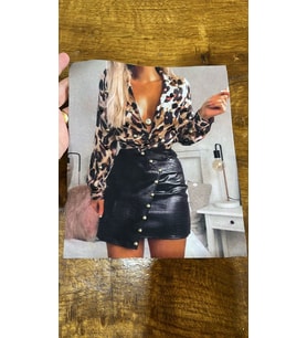 ZİRKON TAŞLI LEOPAR KADIN ARMA DİKİŞ APLİKE 23X20 CM